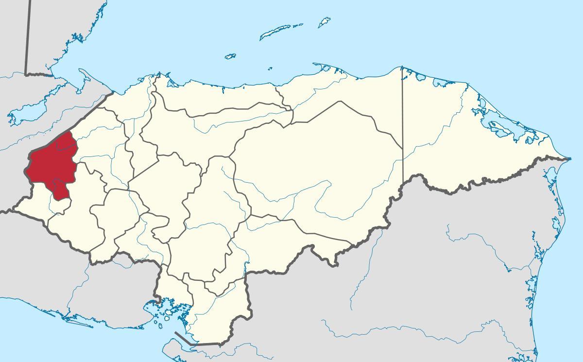 kaart van copan Honduras