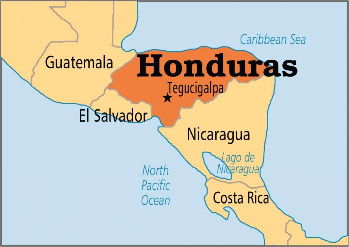 Honduras hoofstad kaart