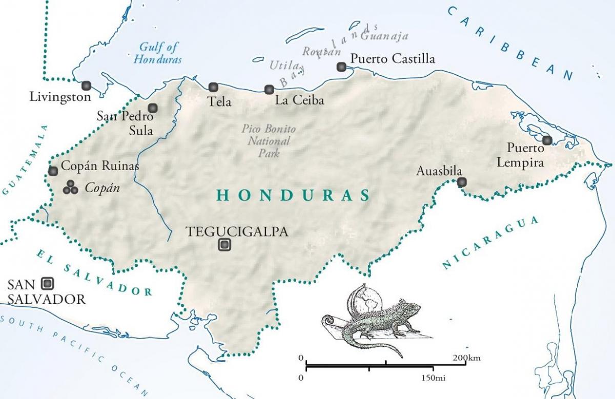 kaart van la ceiba Honduras