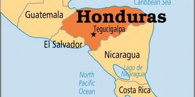 Honduras hoofstad kaart