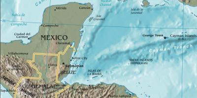 Kaart van die golf van Honduras