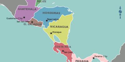 Kaart van Honduras kaart sentraal-amerika