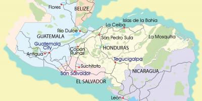 Kaart van mosquitia Honduras