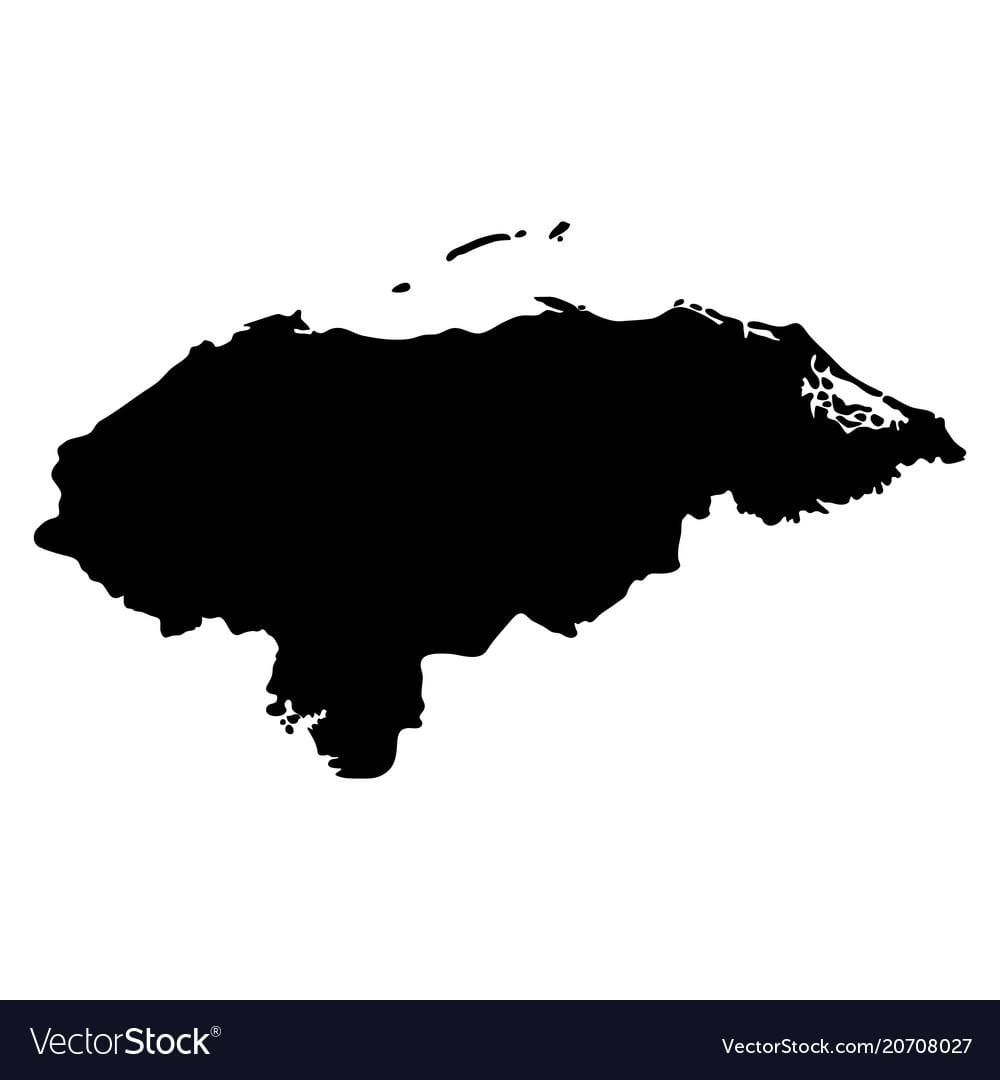 kaart van Honduras kaart vector