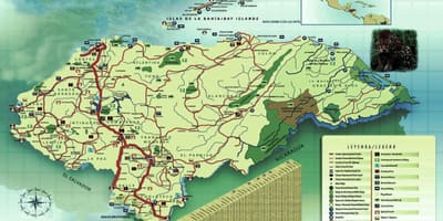Kaart van Honduras geografie